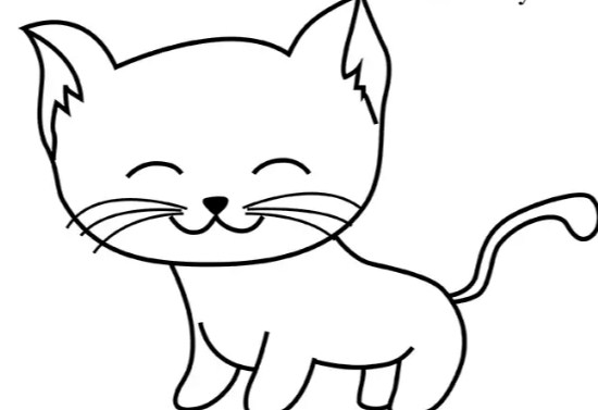 رسم وجه قطة للاطفال Sabdoot