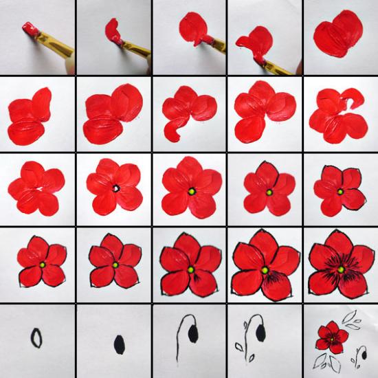 З чого роблять квіточки на нігтях. Сакура: простий і витончений дизайн. Техніка малювання маків.