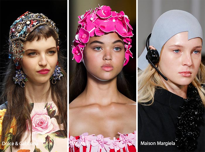 القبعات العصرية للفتيات الربيع.  ميول التنقيط العصرية