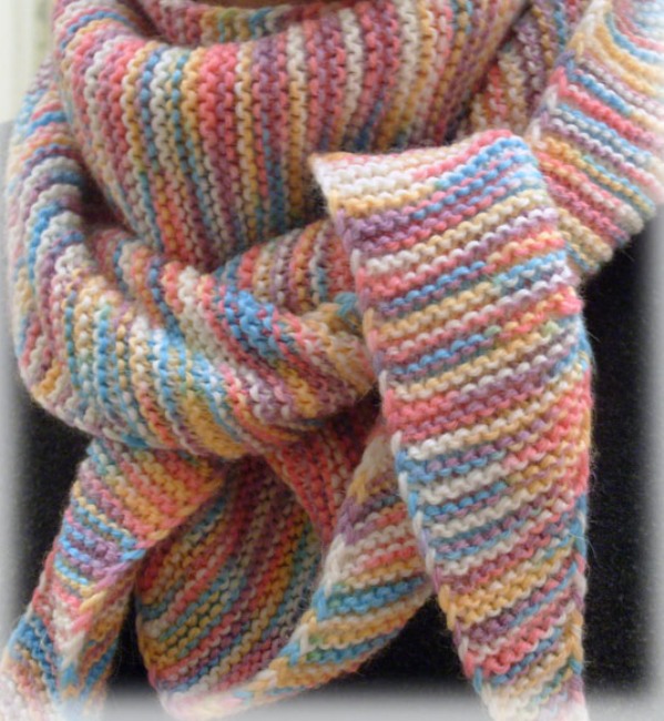 Зв'язати шарф об'ємної в'язкою. В'язання руками об'ємного шарфа
