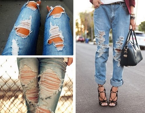 DIY zerrissene Jeans